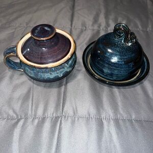 Artisan Blue Ceramic Dish Set